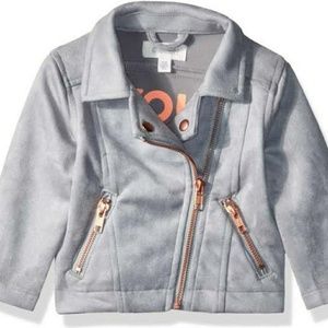 Like New Baby Girls Grey Moto Jacket